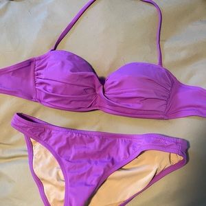 J. Crew Purple Two Piece Bathing Suit
